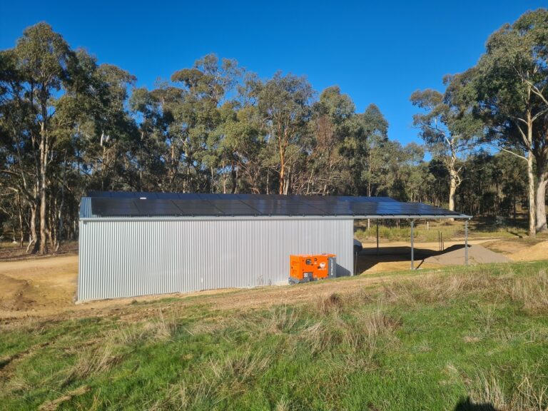 generator on side of colourbond building